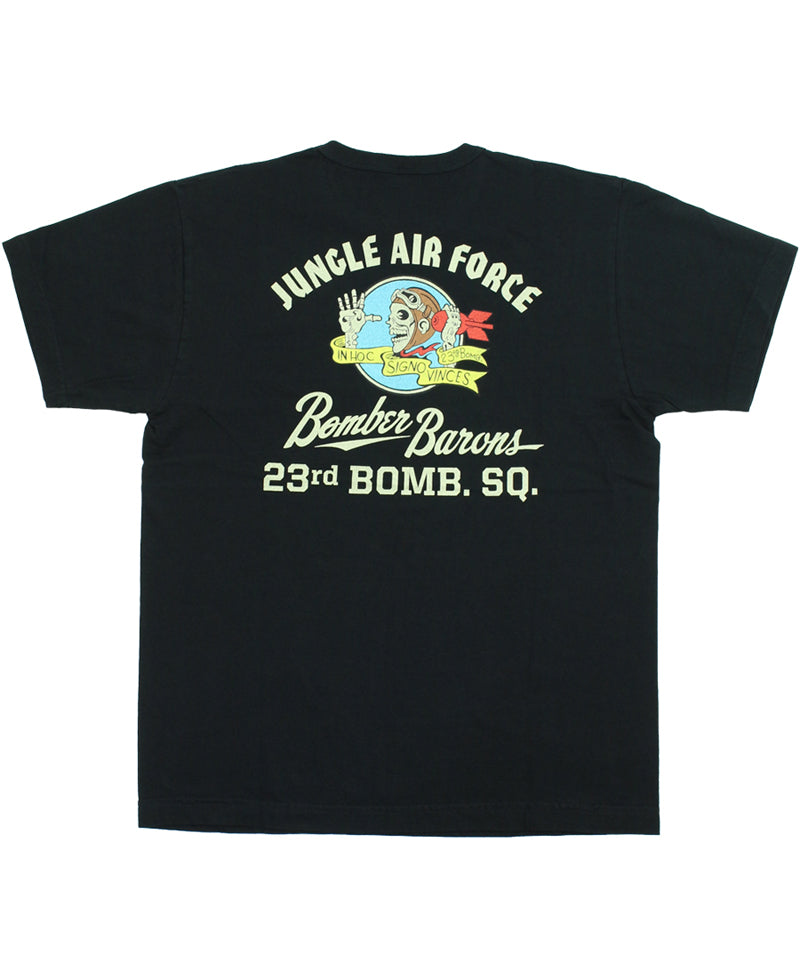 BR79778 S/S T-SHIRT 23rd BOMB. SQ. BOMBER BARONS - BLACK