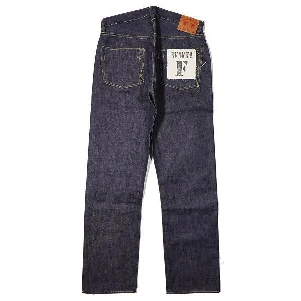 S0105-24 WWII Model Brown Cotton Denim Pants(Non Wash) - INDIGO