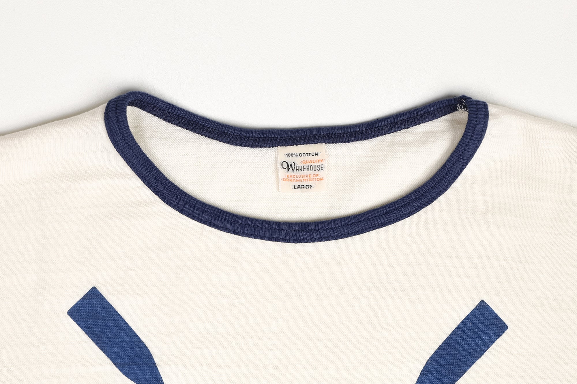 4059 RINGER T-SHIRT STREAKING TEAM - CREAM/NAVY