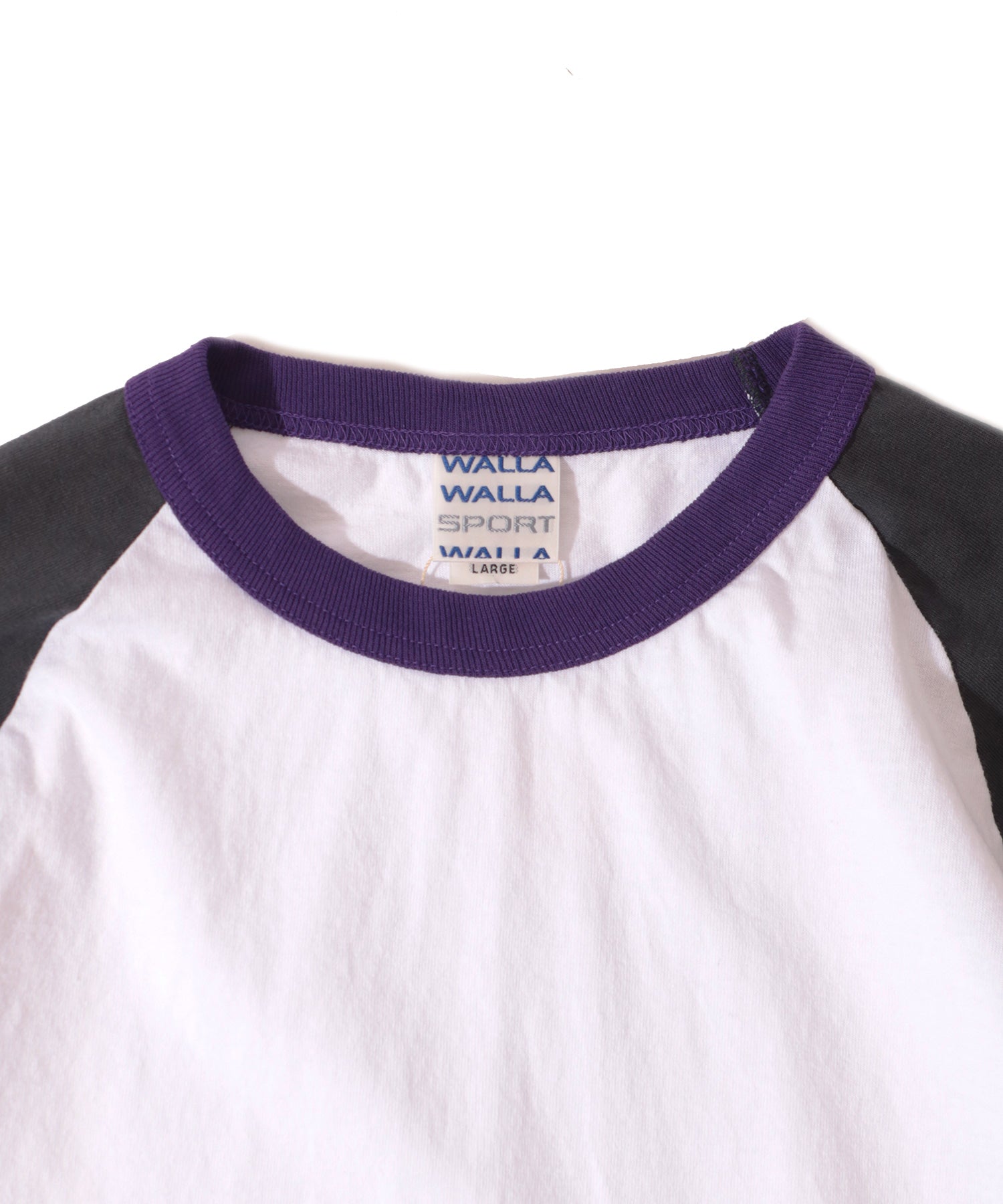 3/4 BASEBALL TEE 3-TONE - CARBON/PURPLE
