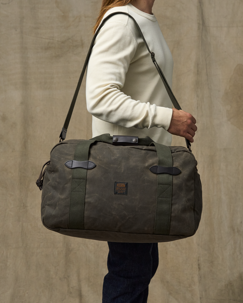 MEDIUM TIN CLOTH DUFFLE BAG - OTTER GREEN