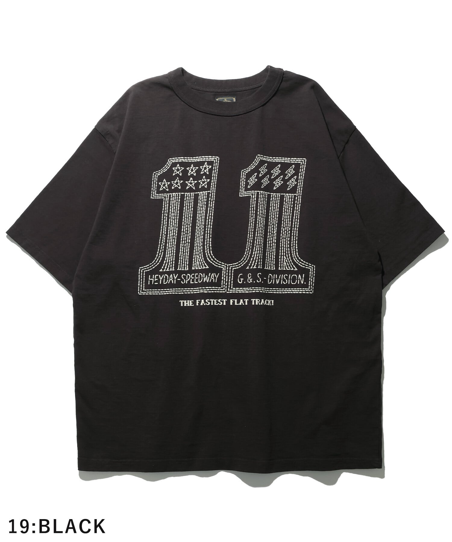 GS2549945 11 SASHIKO PRINT TEE - BLACK