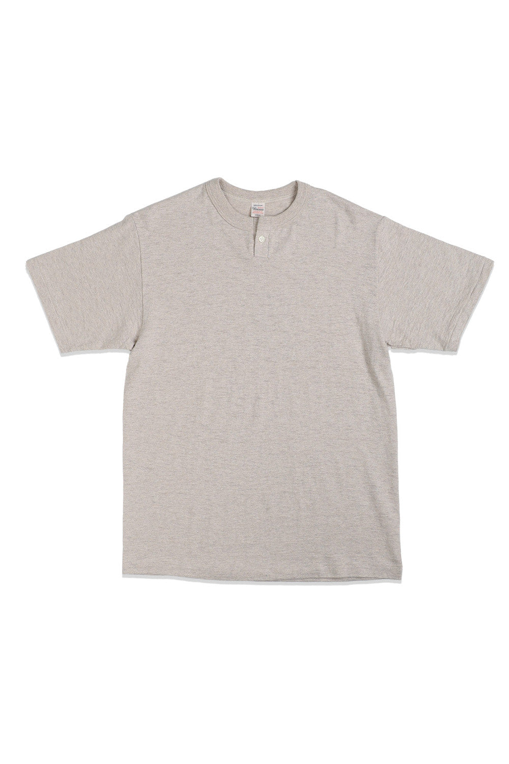 4082 1 BUTTON HENLEY NECK TEE - OATMEAL