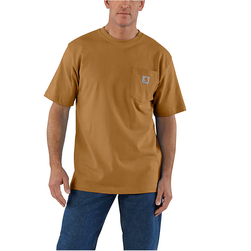 LOOSE FIT HEAVYWEIGHT SHORT-SLEEVE POCKET TEE - CARHARTT BROWN