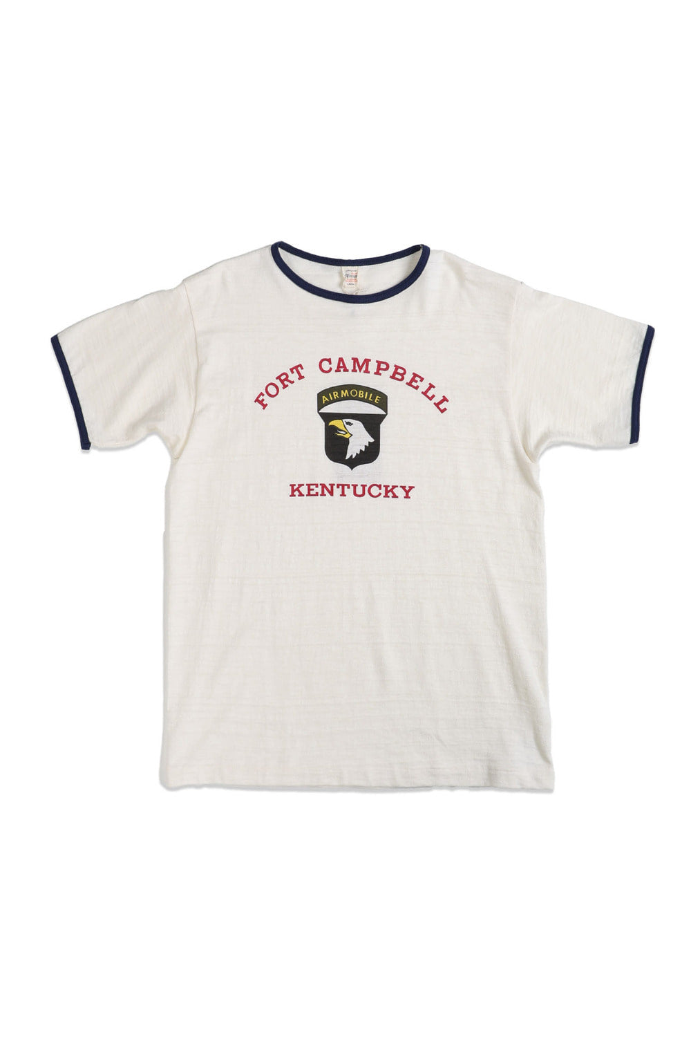 4059 RINGER TEE FORT CAMPBELL - CREAM/NAVY