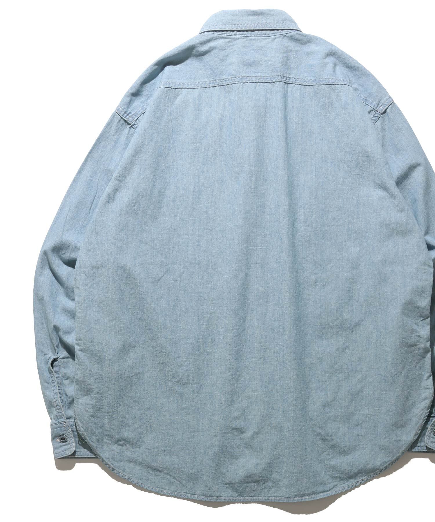 GS2529920A 5OZ CHAMBRAY WORK L/S(USED) - BLUE2