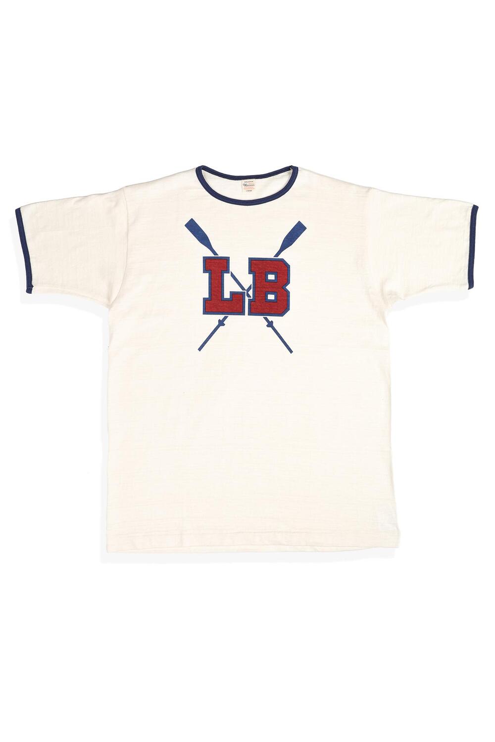 4059 RINGER T-SHIRT STREAKING TEAM - CREAM/NAVY