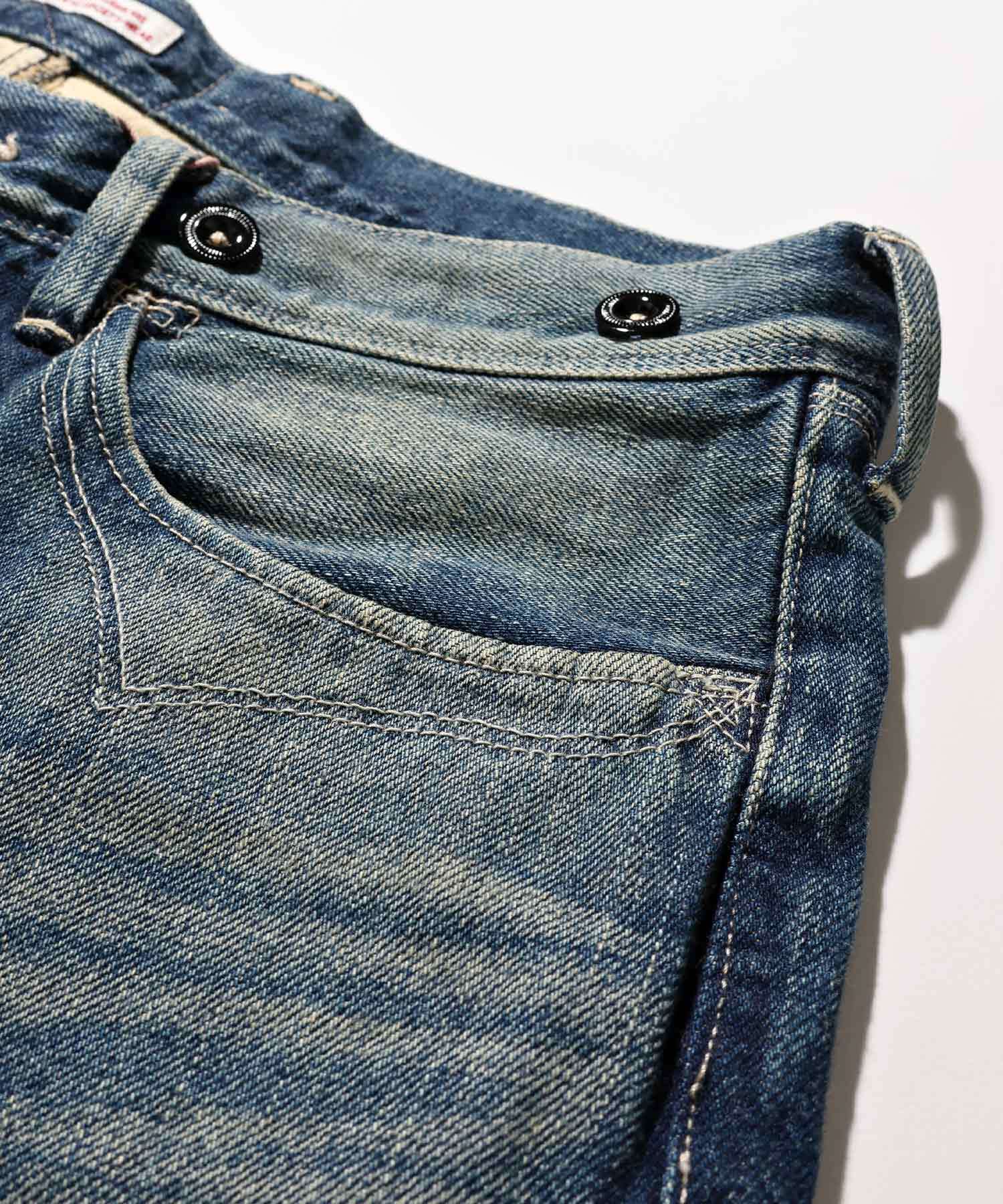 GS2529917A USED PITMANS DENIM WAIST OVEROLLS - LIGHT BLUE