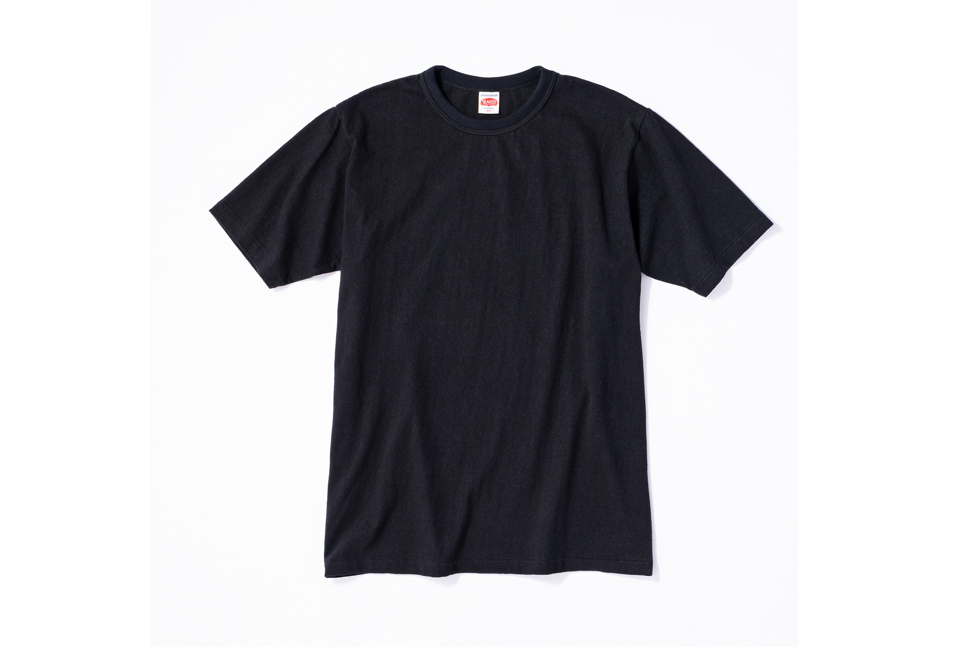 SS-01 Reinforced Neck Band S/S T-Shirt - BLACK