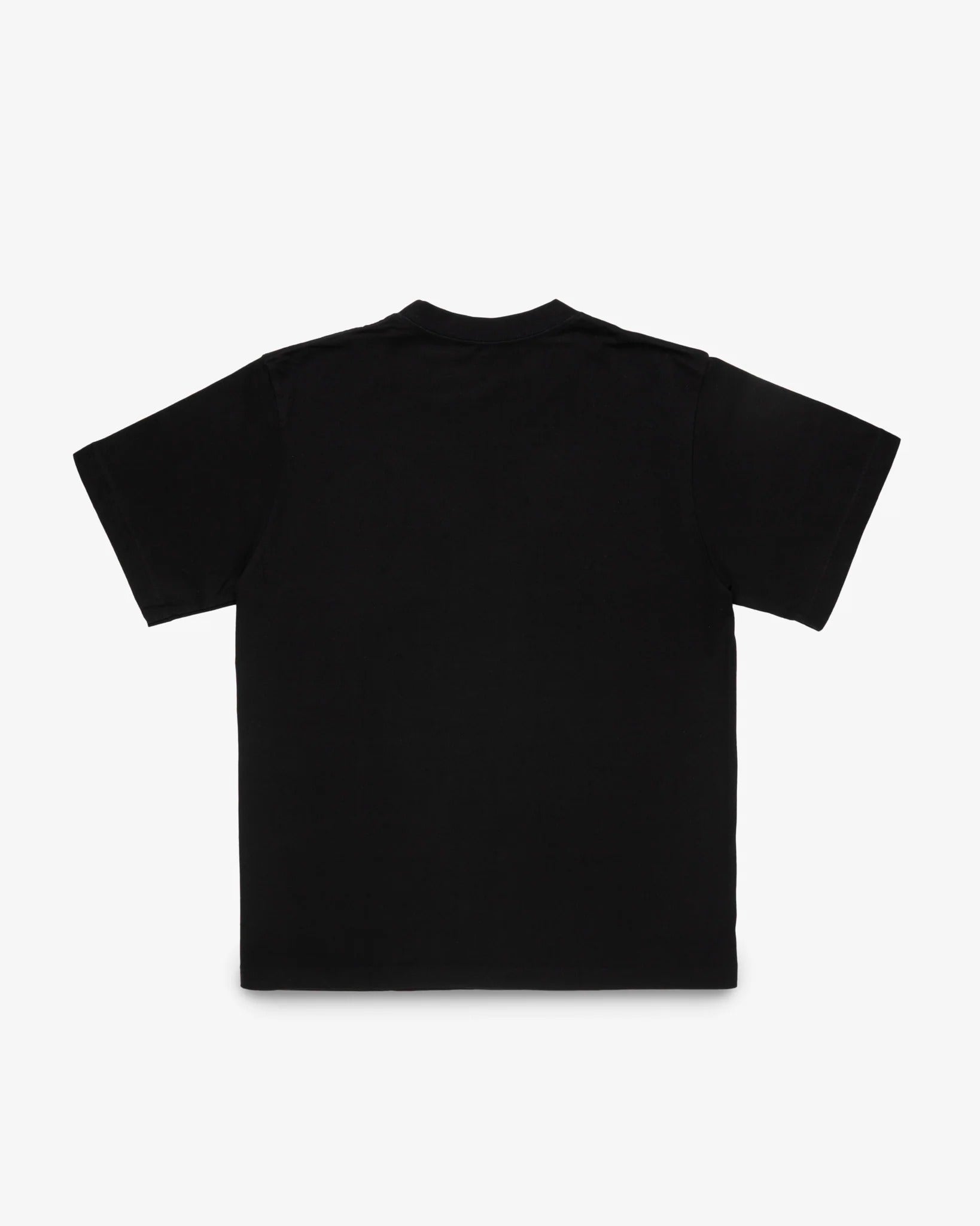 IHT-2602-BLK 7.5OZ PRINTED LOOPWHEEL CREW NECK T-SHIRT - BLACK