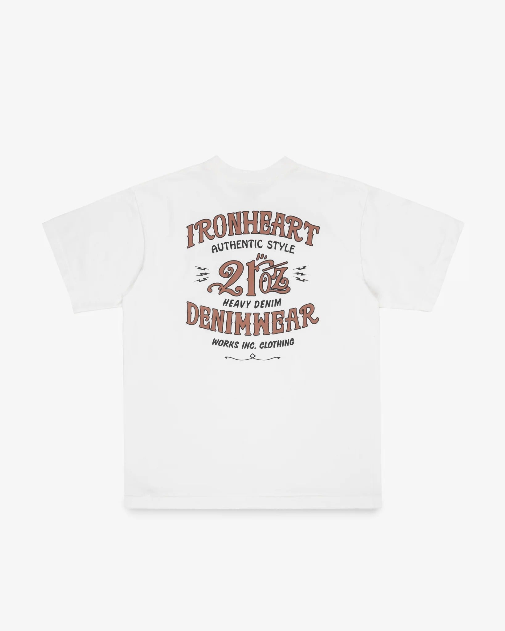 IHT-2603-WHT 7.5OZ PRINTED LOOPWHEEL CREW NECK T-SHIRT - WHITE