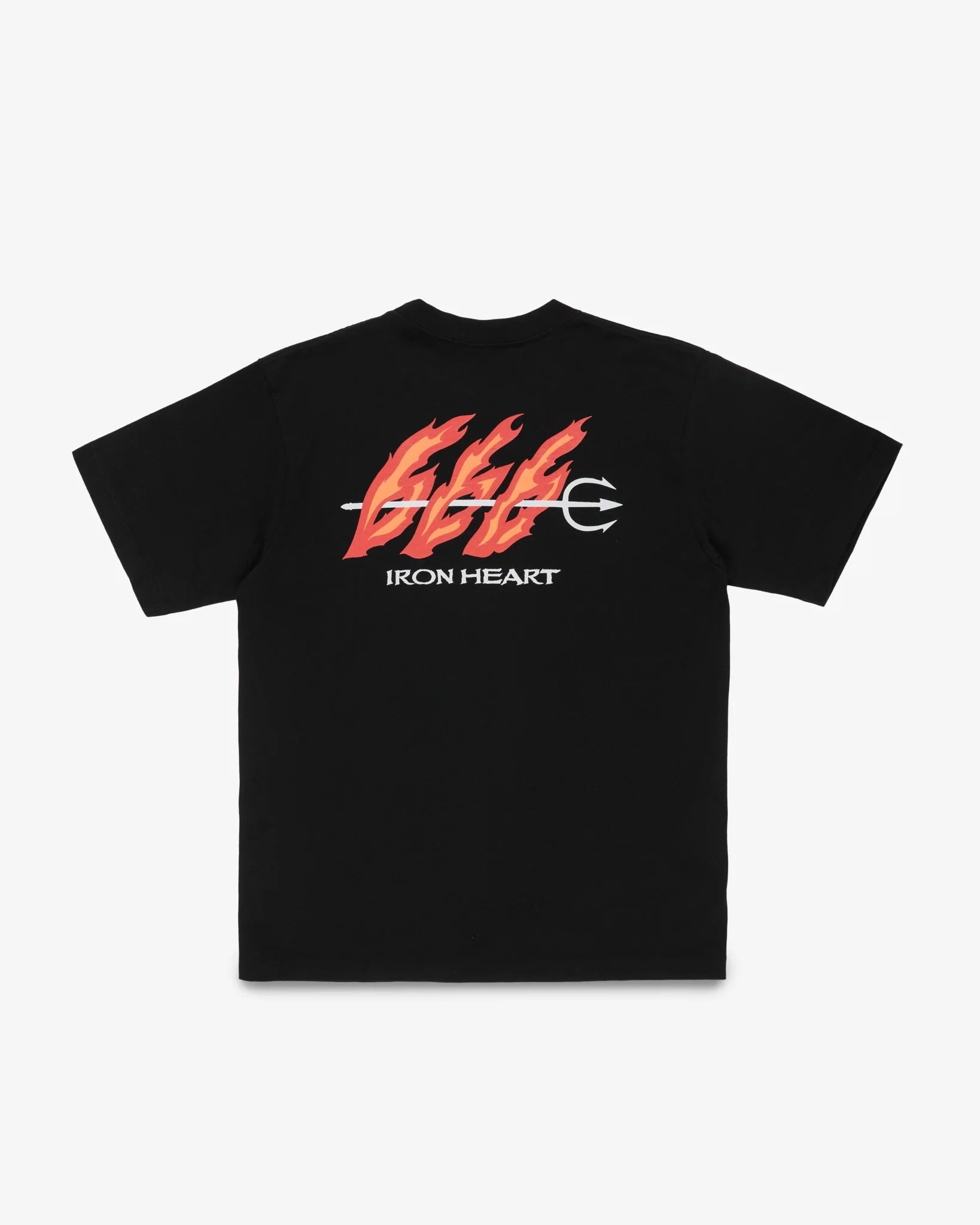 IHT-666-BLK 7.5OZ PRINTED LOOPWHEEL CREW NECK T-SHIRT - BLACK