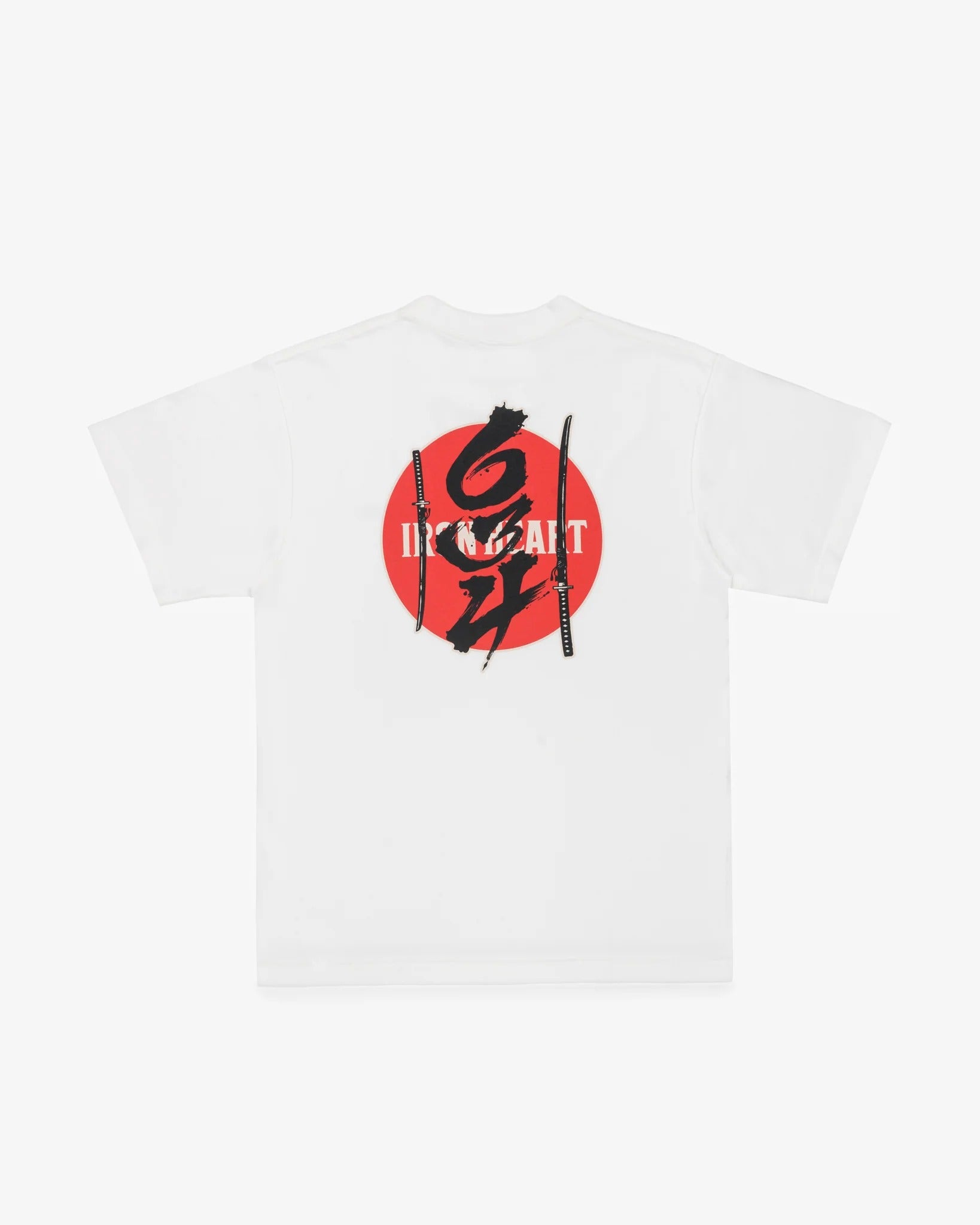 IHT-634-WHT 7.5OZ PRINTED LOOPWHEEL CREW NECK T-SHIRT - WHITE