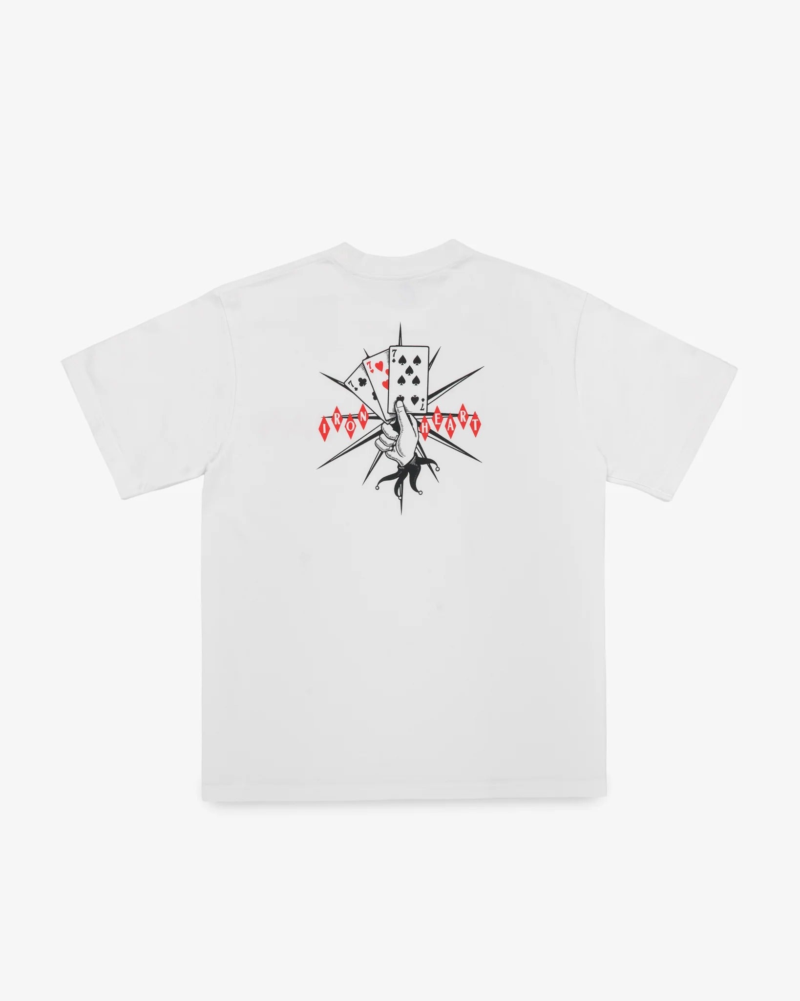 IHT-777-WHT 7.5oz Printed Loopwheel Crew Neck T-Shirt - WHITE