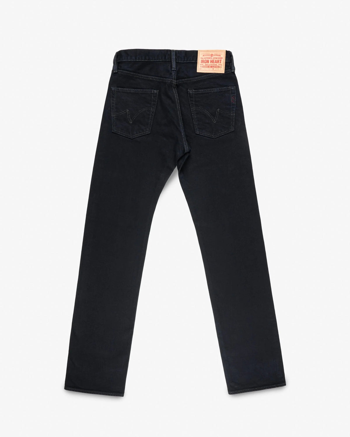 IH-634S-142od 14oz Selvedge Denim Straight Cut Jeans - Indigo Overdyed Black