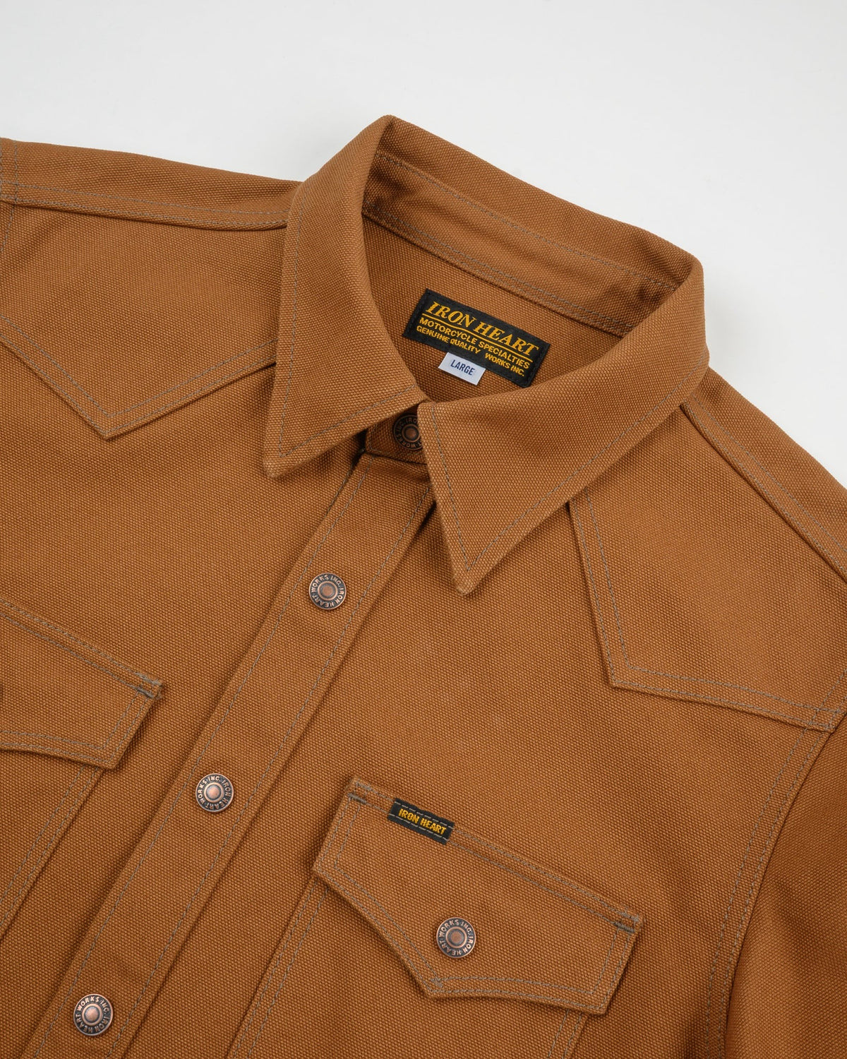 IHSH-422-BRN 17oz Cotton Duck CPO Shirt - BROWN