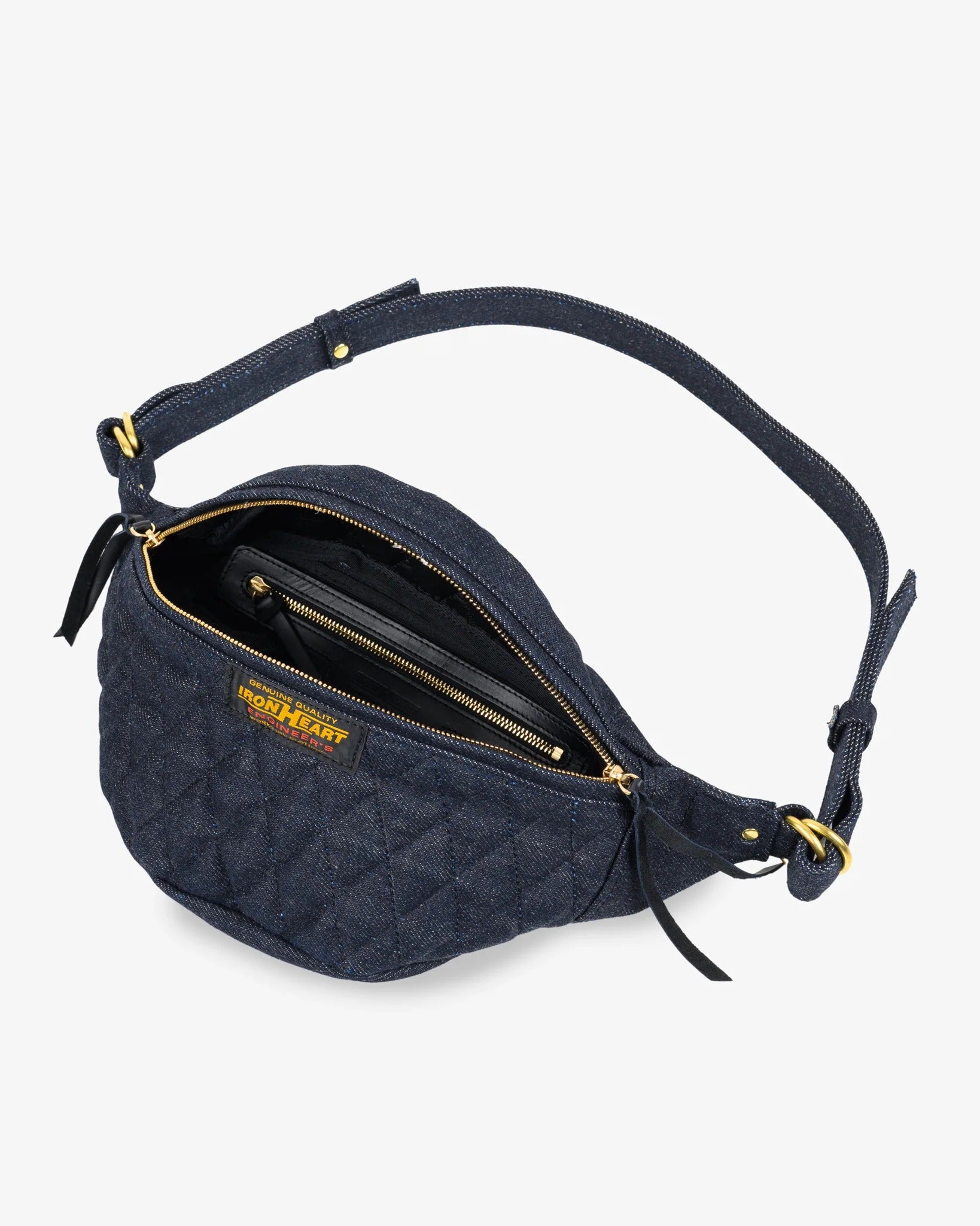 IHE-51-IND 25oz Selvedge Denim Waist Bag - INDIGO