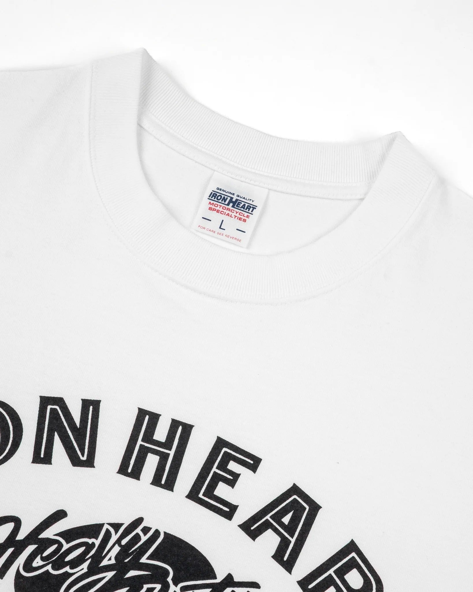IHT-2602-WHT 7.5OZ PRINTED LOOPWHEEL CREW NECK T-SHIRT - WHITE