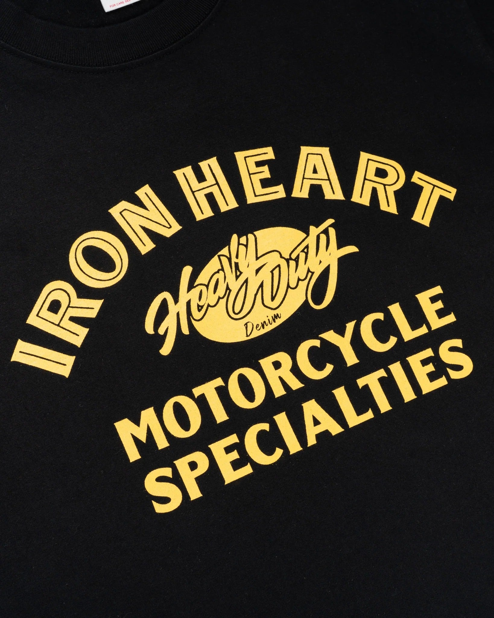 IHT-2602-BLK 7.5OZ PRINTED LOOPWHEEL CREW NECK T-SHIRT - BLACK