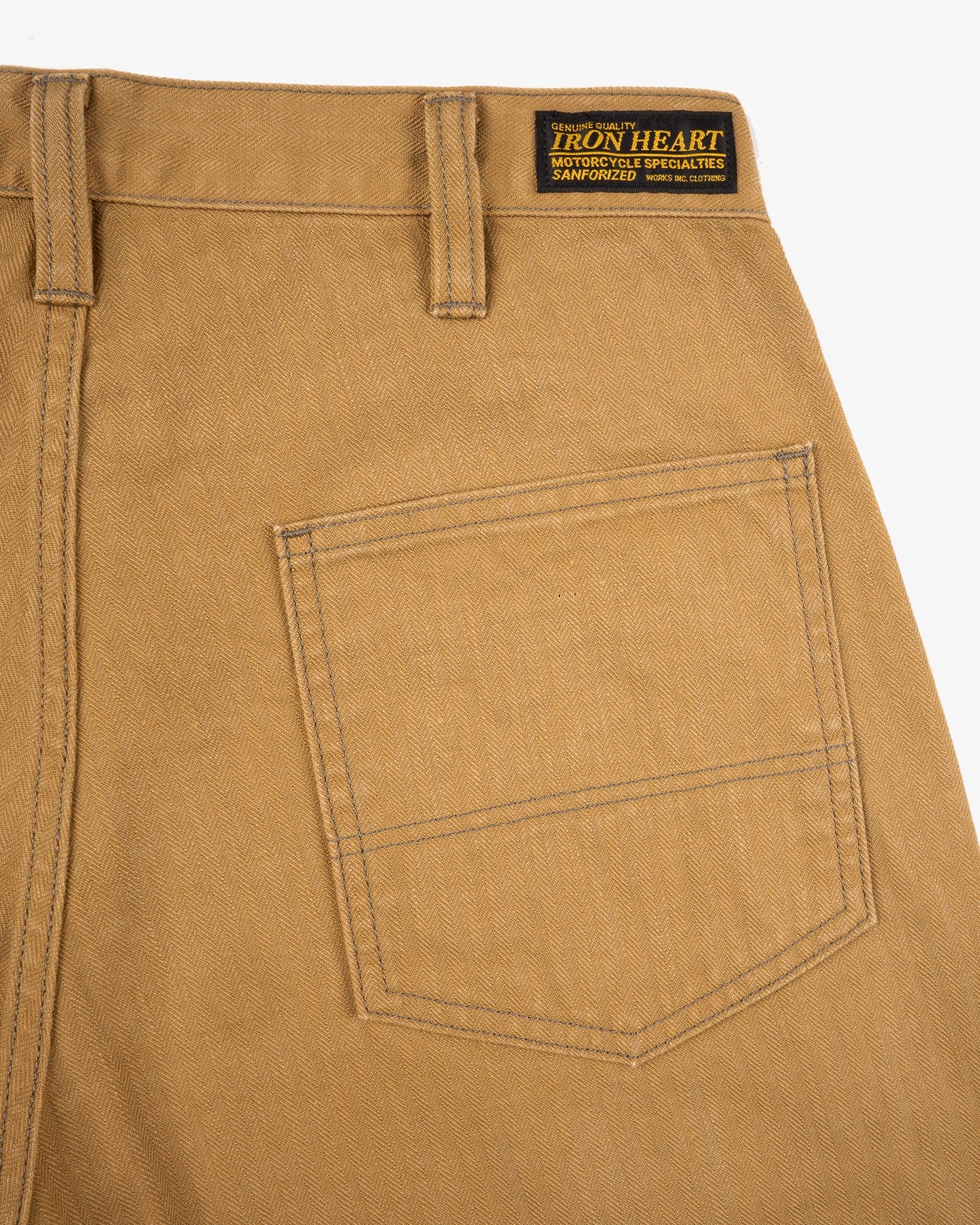 IH-748-BRN 10OZ HERRINGBONE WIDE WORK PANTS - BROWN