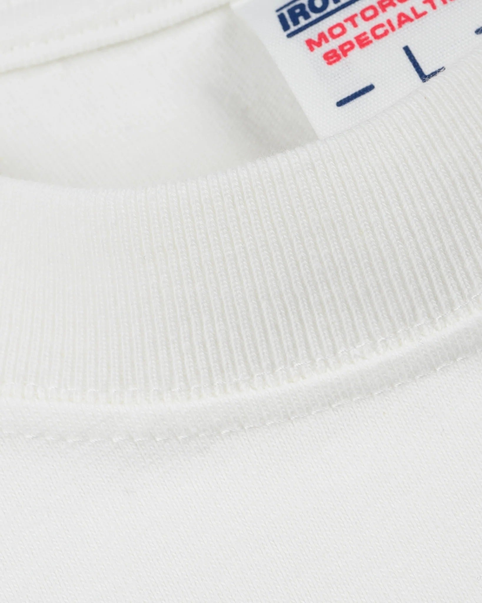 IHT-777-WHT 7.5oz Printed Loopwheel Crew Neck T-Shirt - WHITE