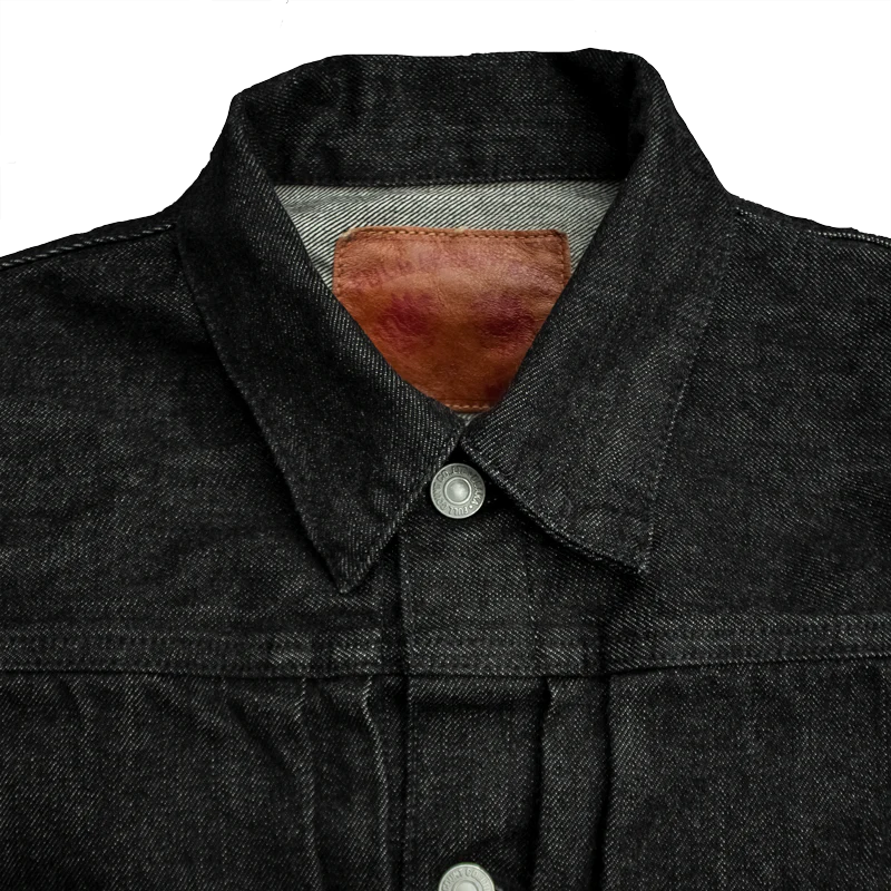 2107BK Type 1 Black Denim Jacket - BLACK