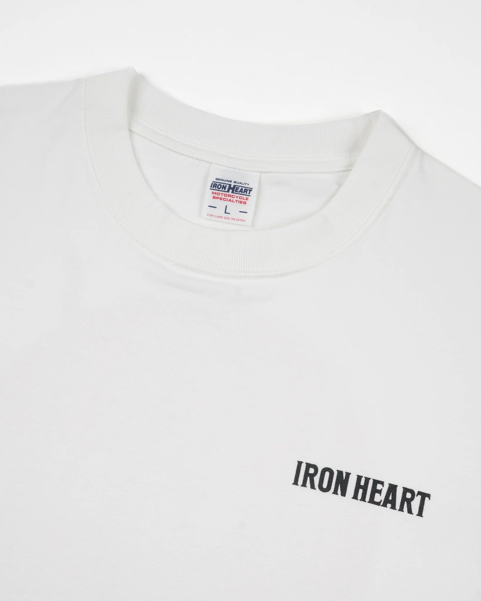 IHT-634-WHT 7.5OZ PRINTED LOOPWHEEL CREW NECK T-SHIRT - WHITE