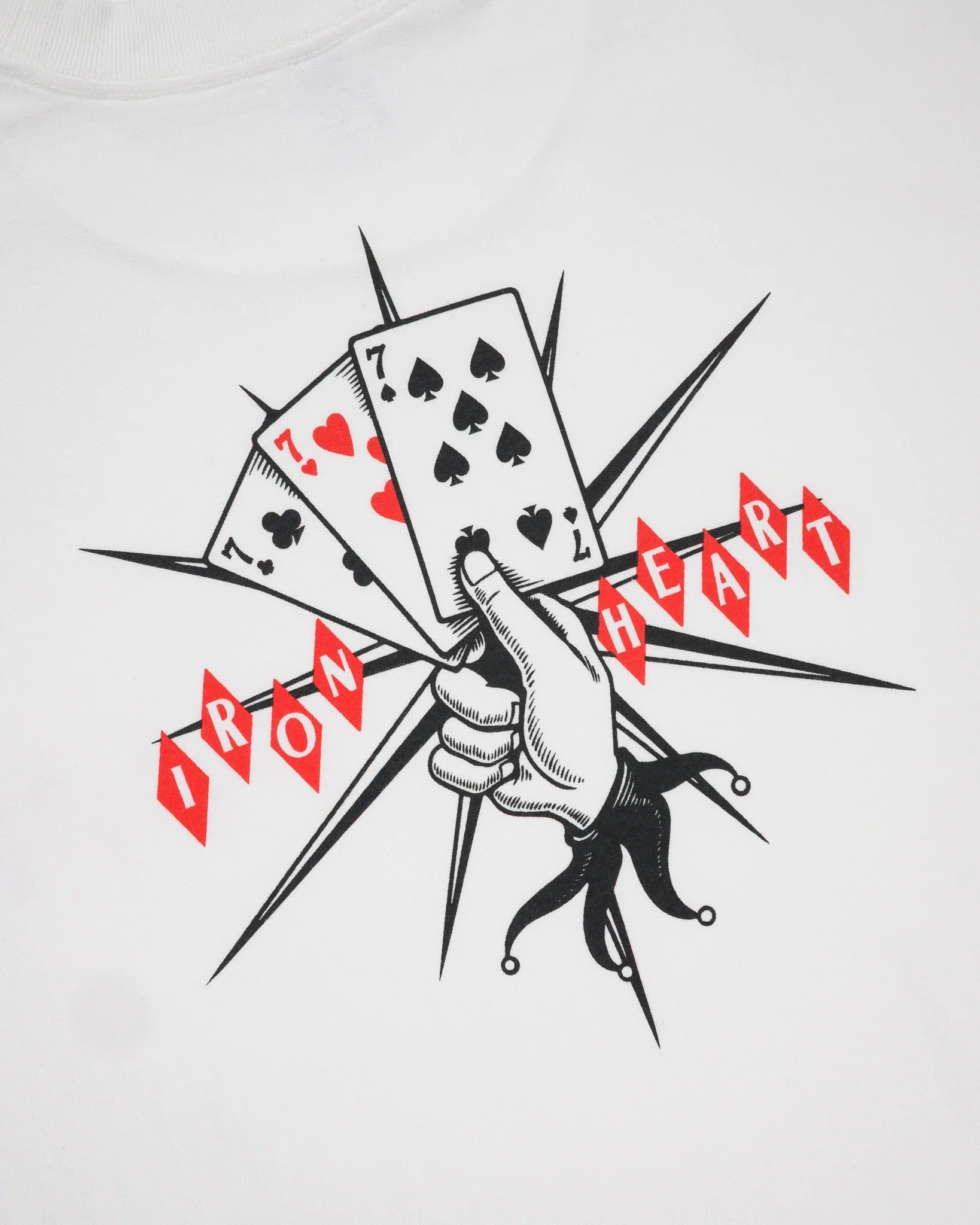 IHT-777-WHT 7.5oz Printed Loopwheel Crew Neck T-Shirt - WHITE