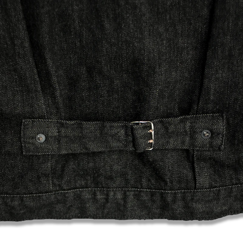 2107BK Type 1 Black Denim Jacket - BLACK