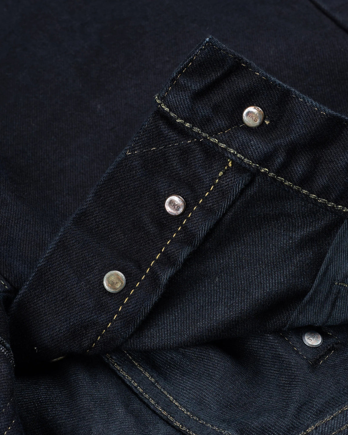 IH-634S-142od 14oz Selvedge Denim Straight Cut Jeans - Indigo Overdyed Black