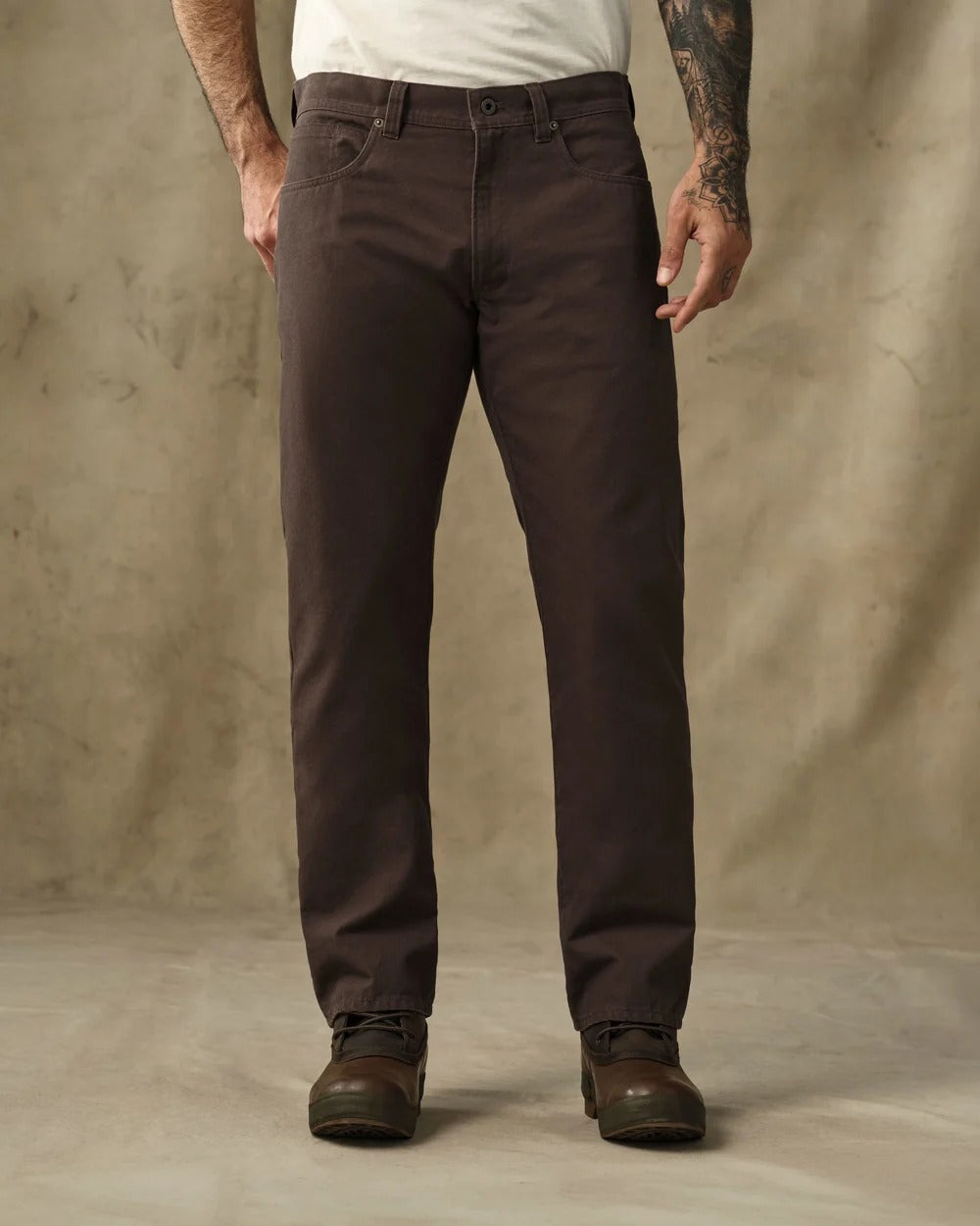 Dry Tin Cloth 5-Pocket Pants - SEAL BROWN