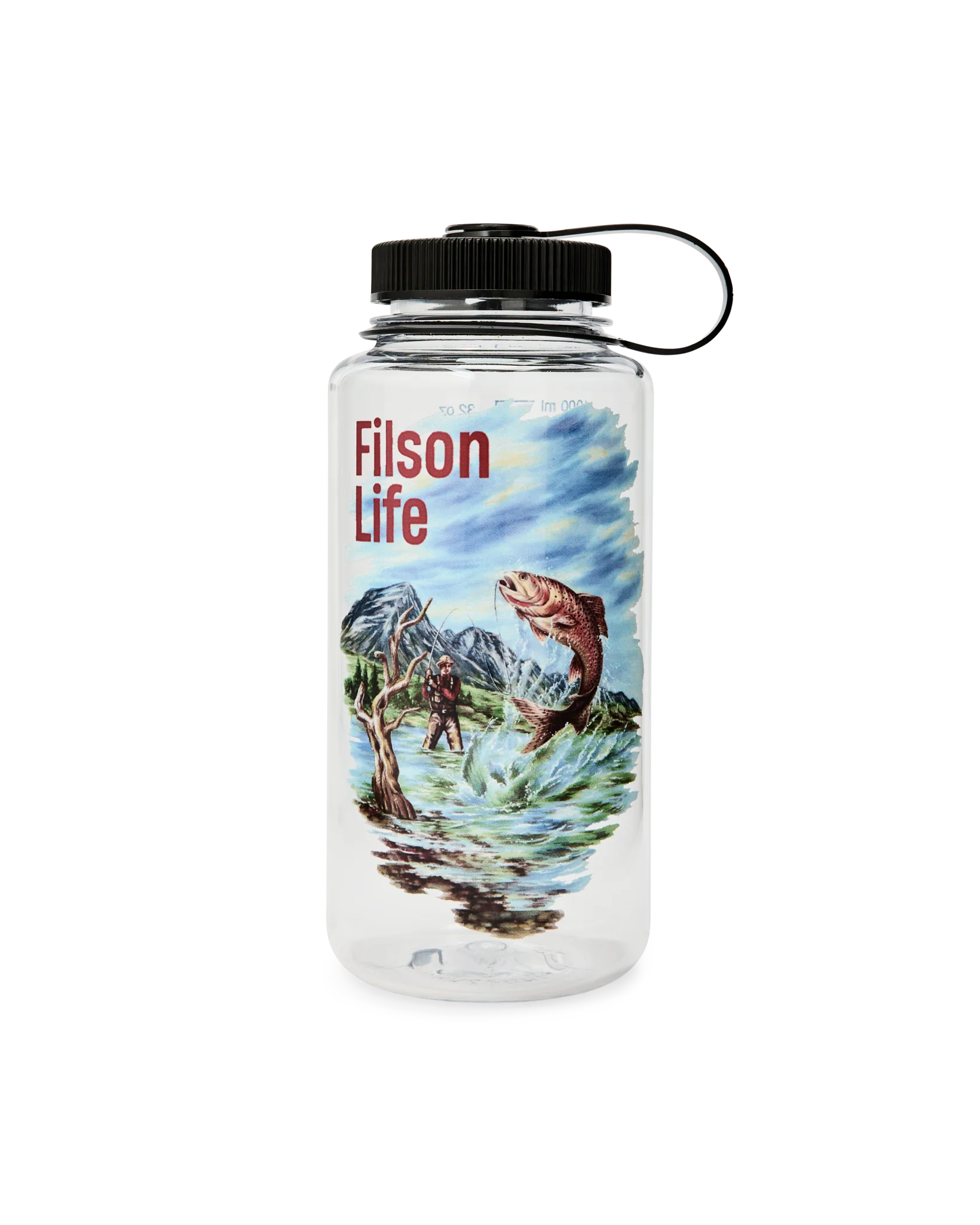 FISHING GRAPHIC NALGENE BOTTLE - CLEAR