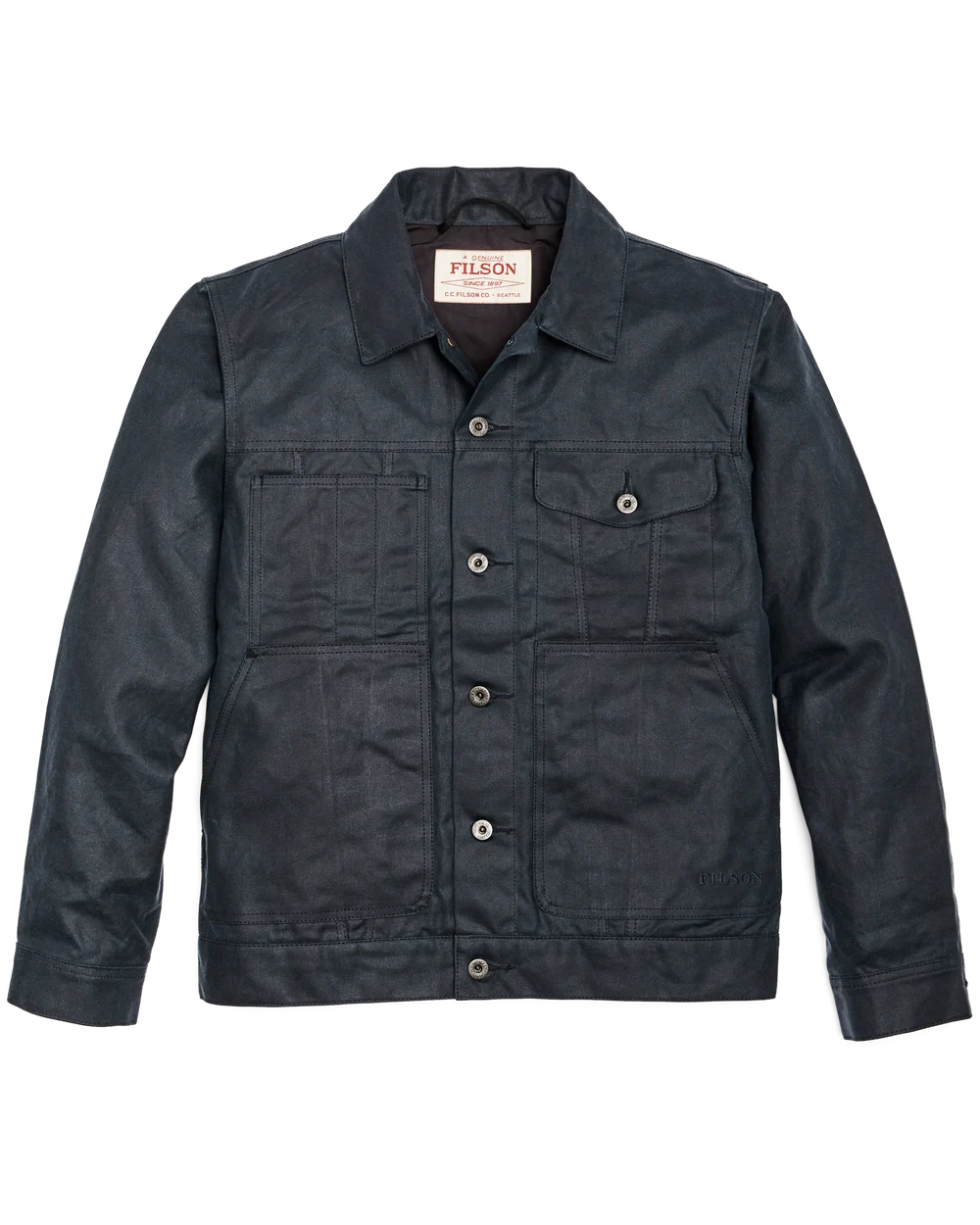 Tin Cloth Short Lined Cruiser Jacket - SERVICE BLUE