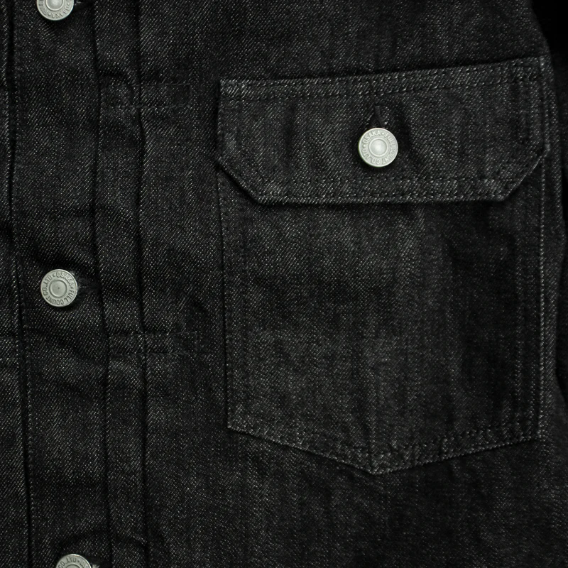 2107BK Type 1 Black Denim Jacket - BLACK