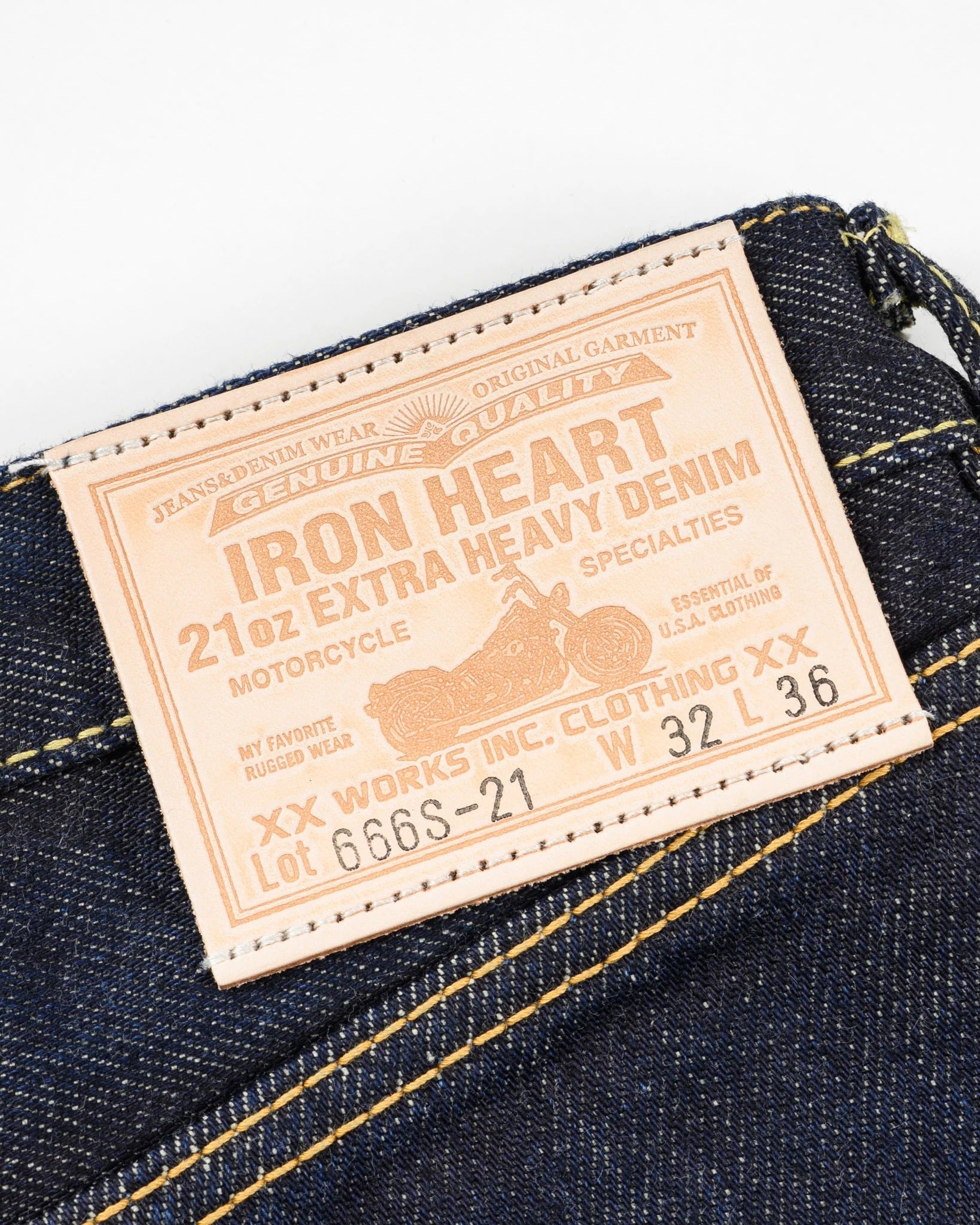 IH-666S-21 21oz Selvedge Slim Straight Cut - INDIGO