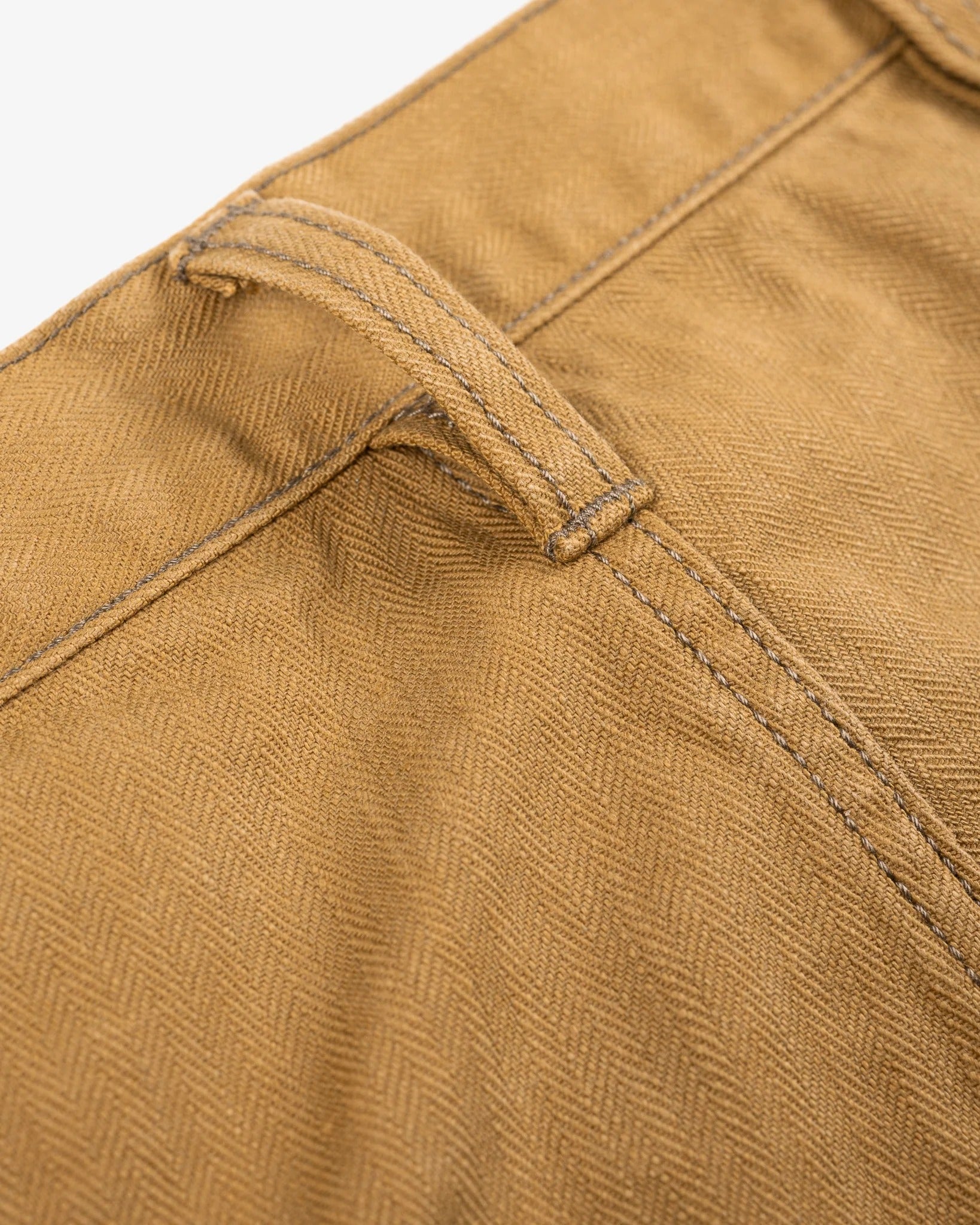 IH-748-BRN 10OZ HERRINGBONE WIDE WORK PANTS - BROWN