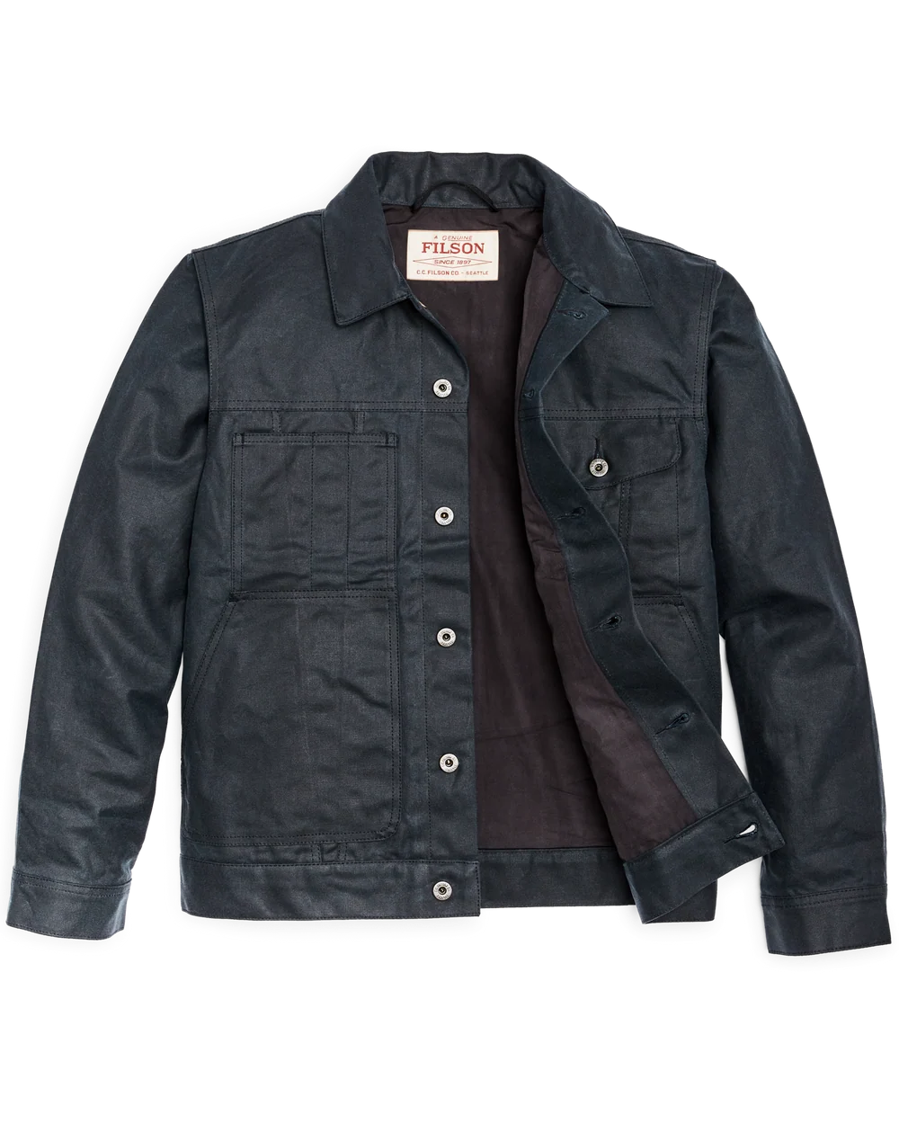 Tin Cloth Short Lined Cruiser Jacket - SERVICE BLUE