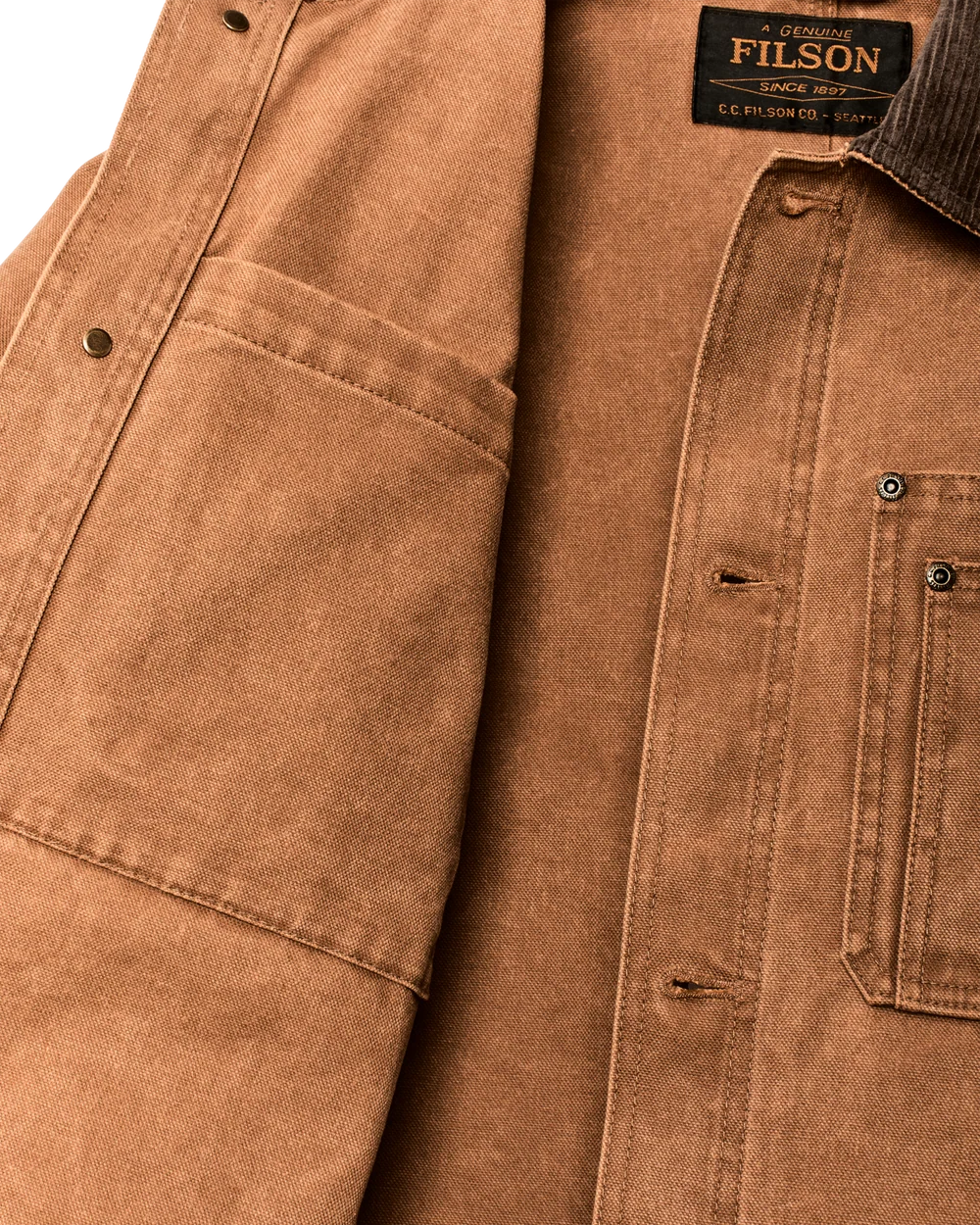 Rustic Canvas Barn Coat - WHISKEY