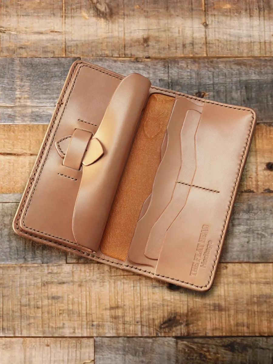 FN-WLN1-4SC HARNESS LEATHER LONG WALLET / CONCHO - TAN