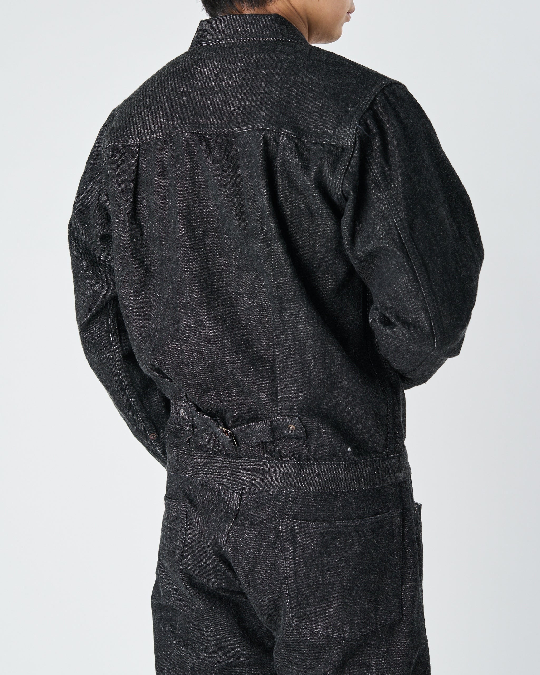 2107BK Type 1 Black Denim Jacket - BLACK