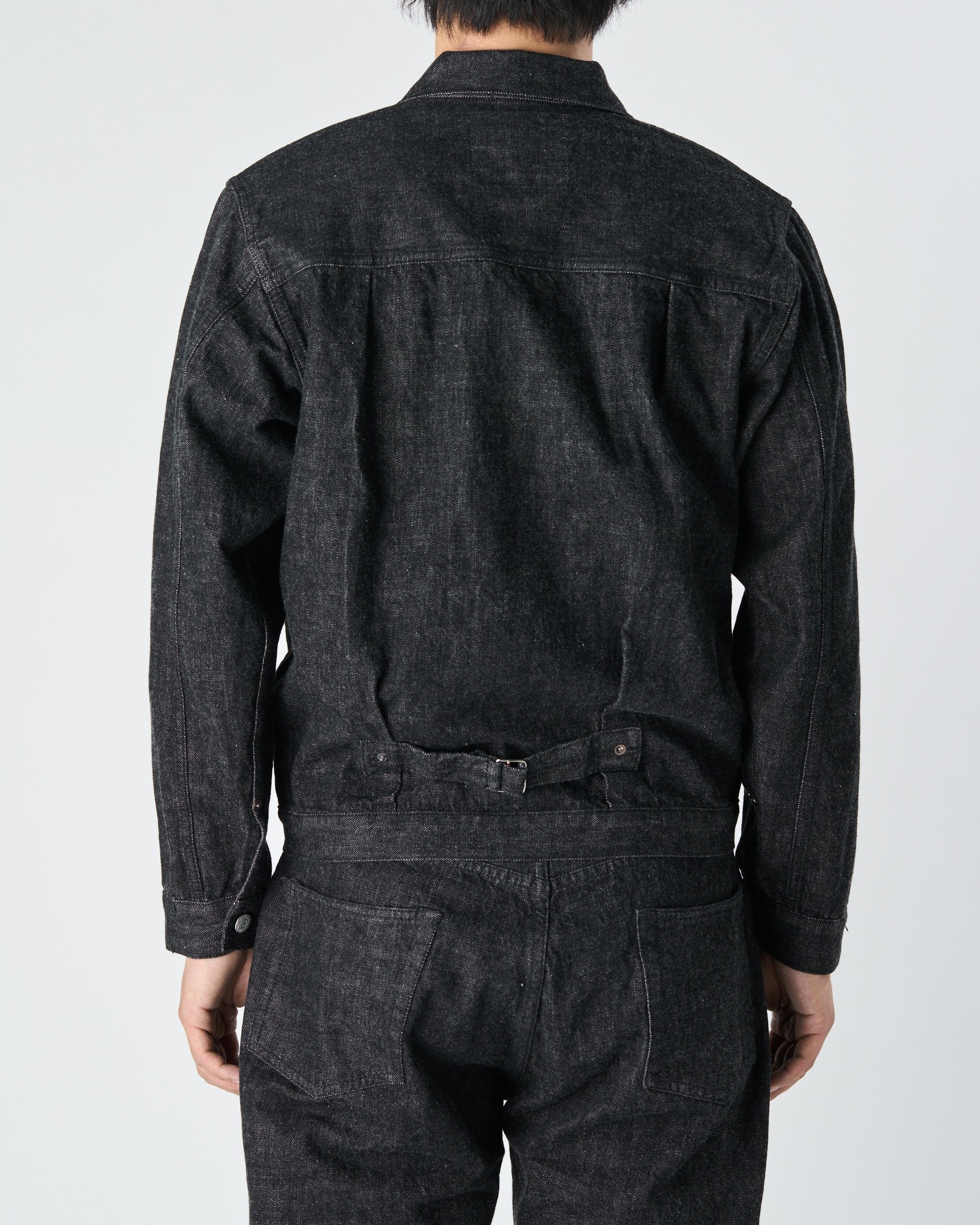 2107BK Type 1 Black Denim Jacket - BLACK