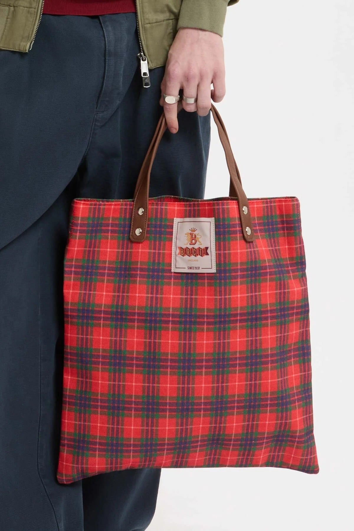 BARACUTA TARTAN TOTE - RED FRASER