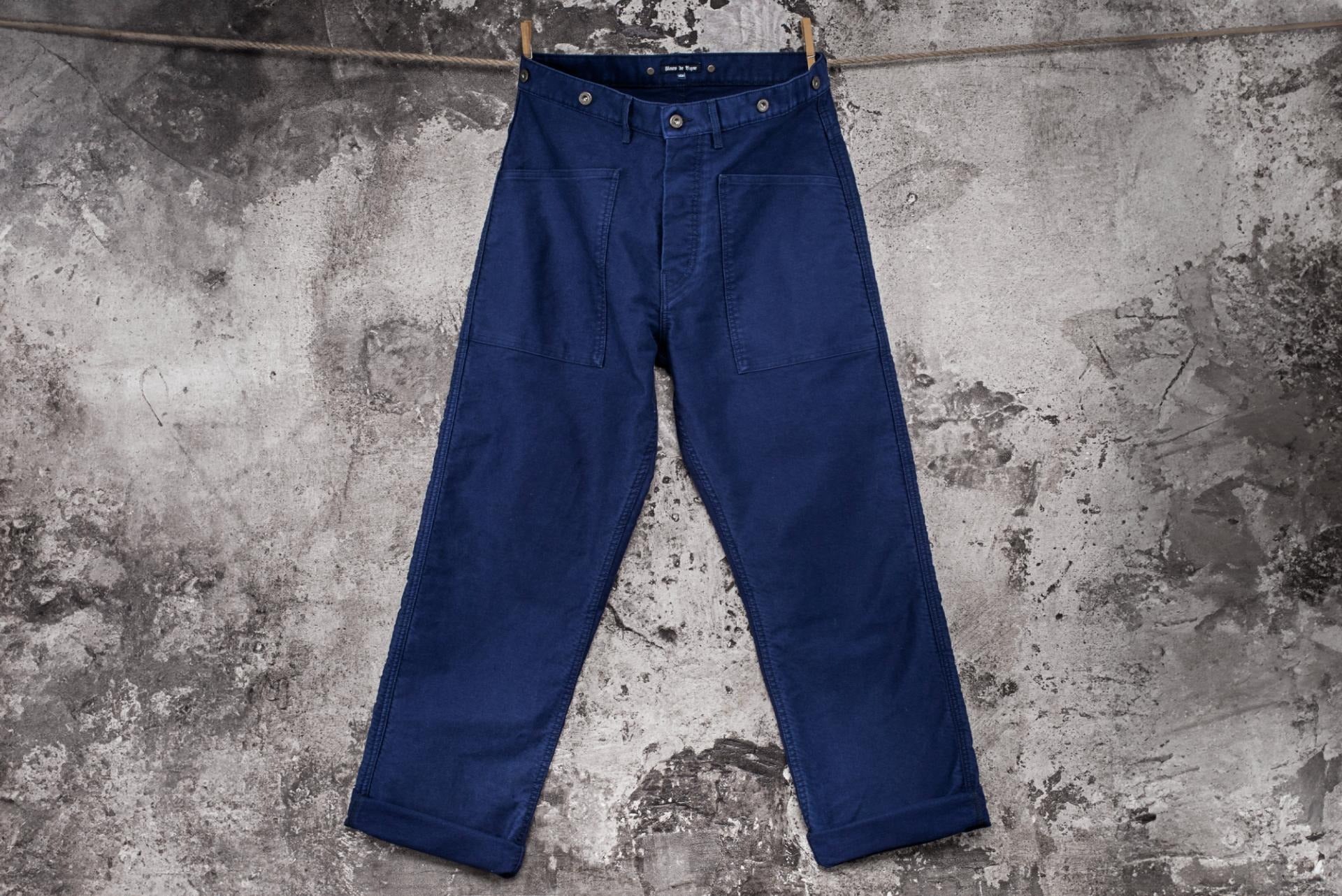 LE PANTALON "PENITENCIER" MOLESKINE - BLEU