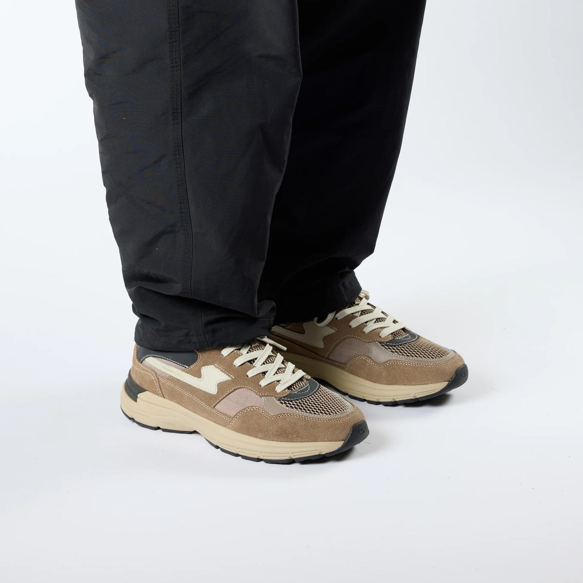 AMIEL S-STRIKE SUEDE MIX - WARM GREY