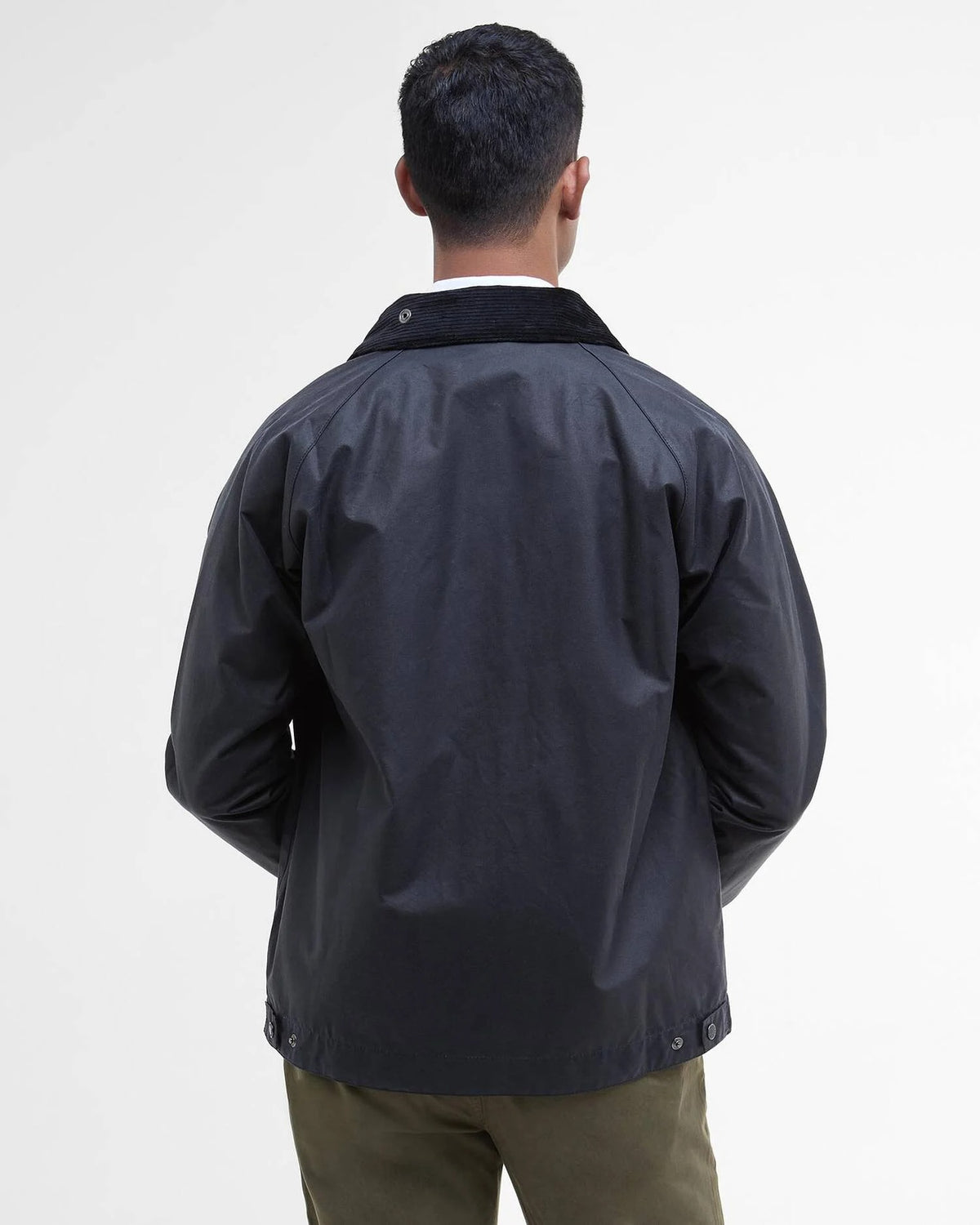 SHORT BEDALE WAX JACKET - NAVY