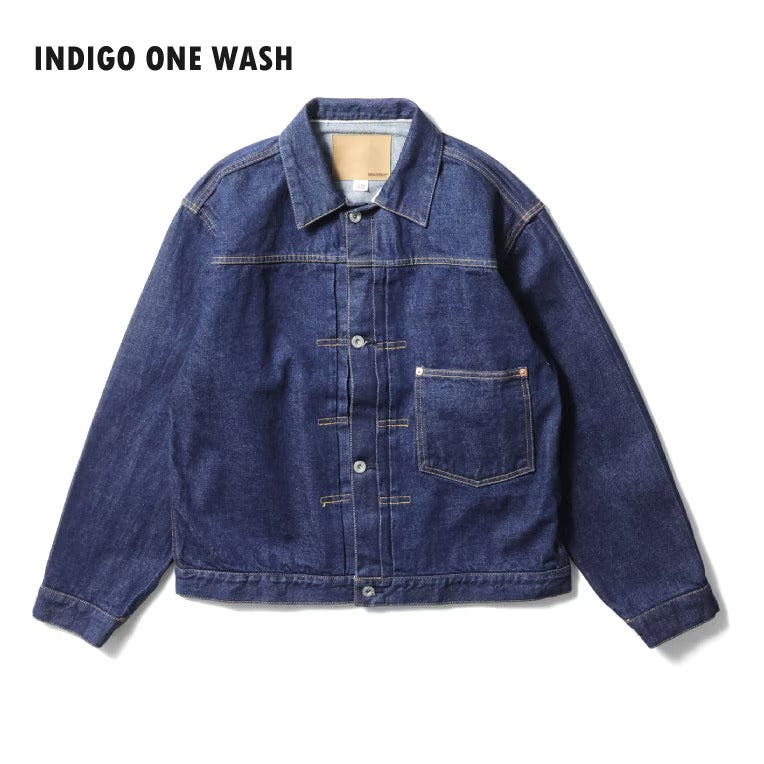 51501 WW2 SELVEDGE DENIM TRUCKER JACKET - INDIGO ONE WASH