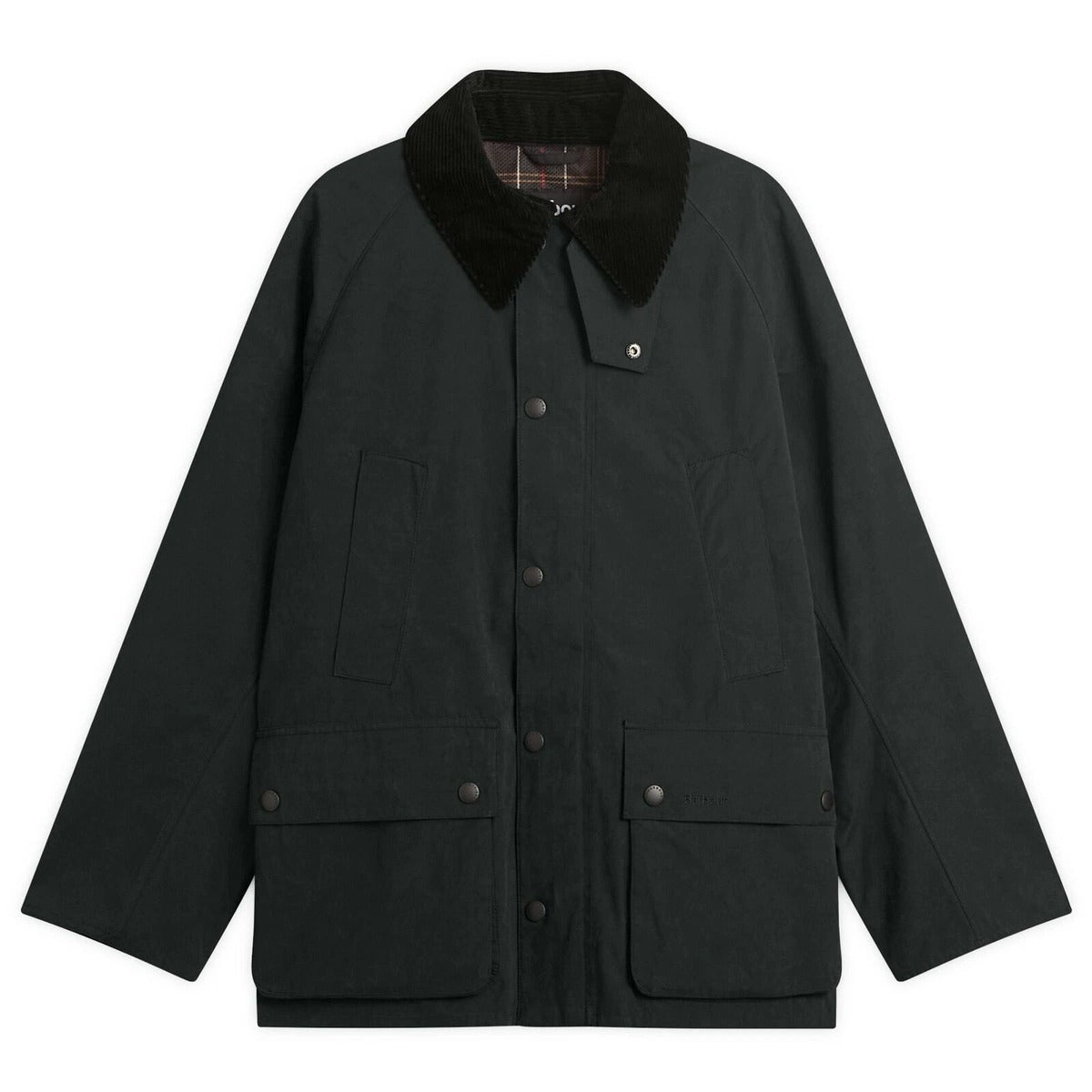 OS PEACHED BEDALE CASUAL JACKET - BLACK