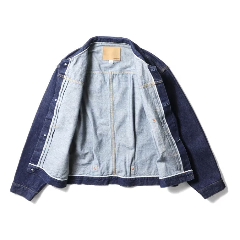 51501 WW2 SELVEDGE DENIM TRUCKER JACKET - INDIGO ONE WASH