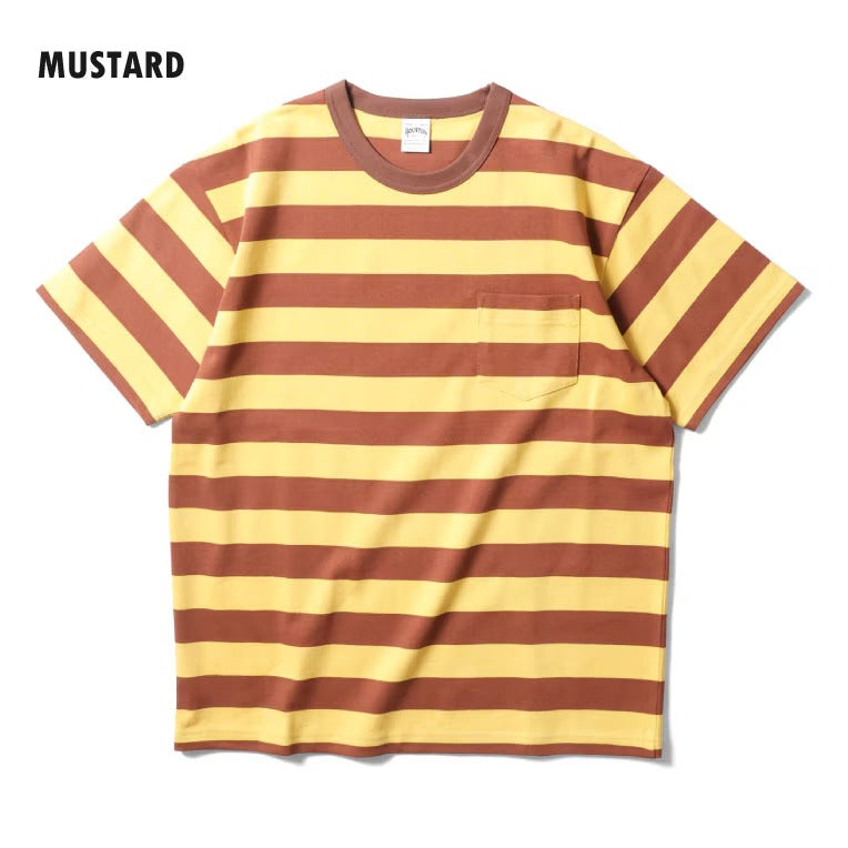 22393 H/W BORDER TEE  - MUSTARD