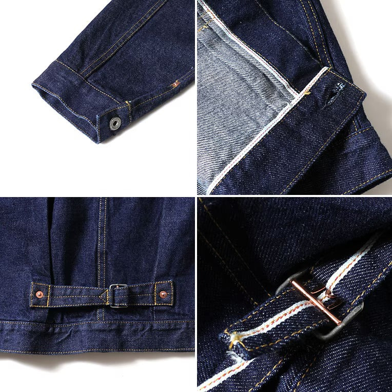 51501 WW2 SELVEDGE DENIM TRUCKER JACKET - INDIGO ONE WASH